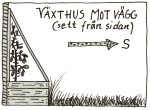 Växthus mot vägg